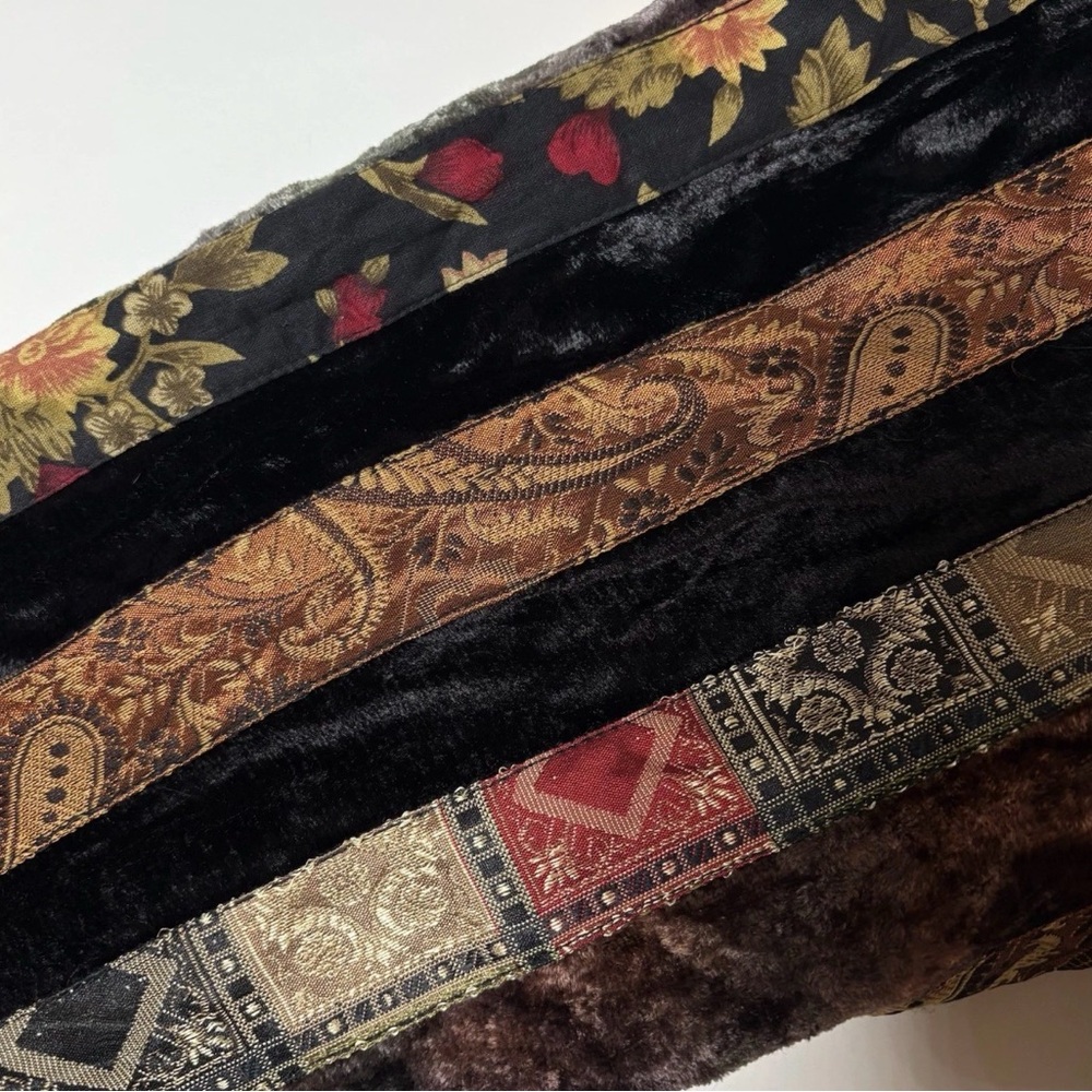 Velour Patchwork Jacket Artsy Eclectic Funky Sequ… - image 6